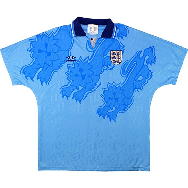 Ausweichtrikot Thailand England Retro 1992 Blau Günstige Fußballtrikots